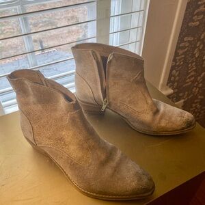 Women's  Real Leather Tan Ankle Boots